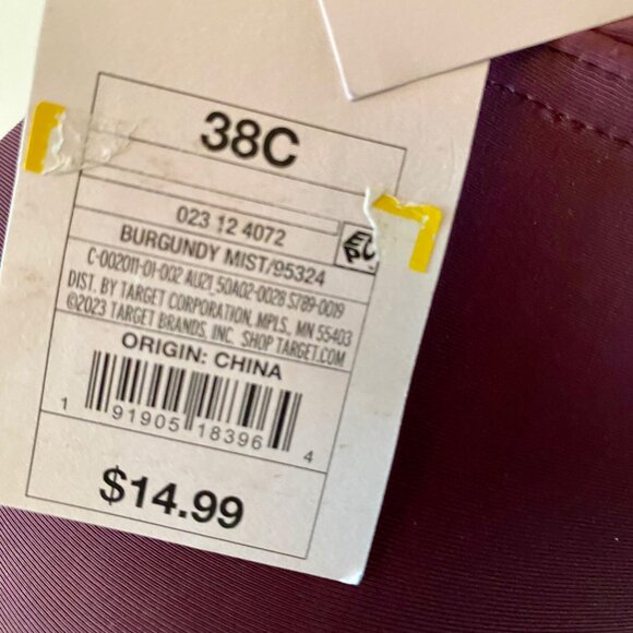 Auden The Bliss Lightly Lined Wirefree Bra Adjustable Straps 38C NEW NWT - Picture 9 of 9